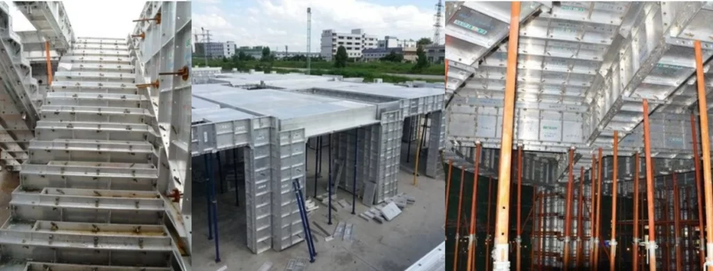 Aplicación de encofrados de aluminio Aplicación de encofrados de aluminio