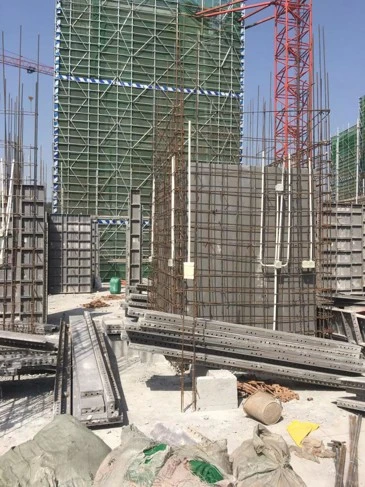 aluminium formwork installation