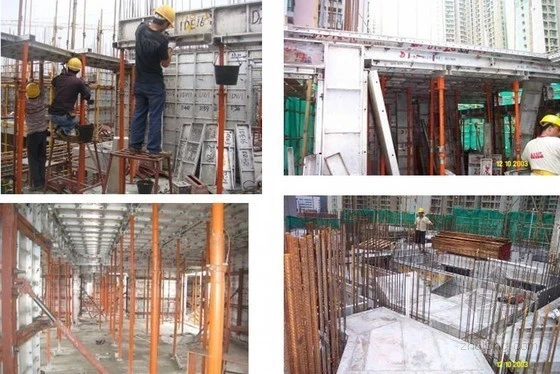 aluminium formwork installation