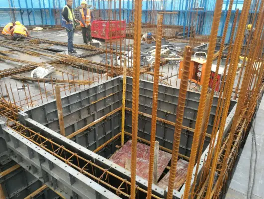 corrugated metal formwork