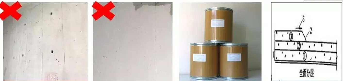 formación de burbujas después de aplicar el yeso